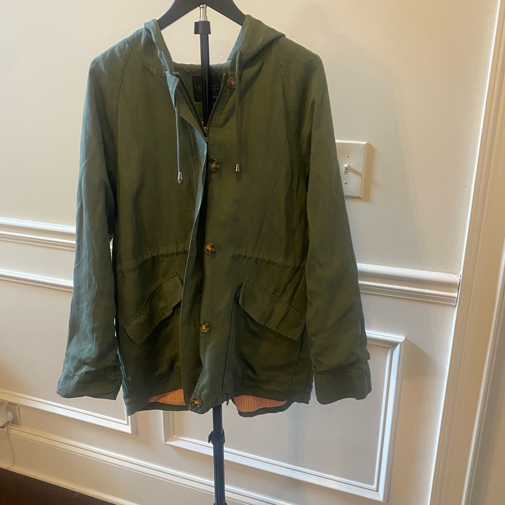 Sanctuary Olive Green Jacket with Orange Lining